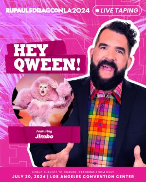 Jonny McGovern Instagram - It’s time to spill the TEA! ☕️ Hey Qween!, hosted by @jonnymcgovernisyourdaddy, will film SIX live tapings at #DragCon LA, starring @missenvyperu, @jimbothedragclown, @kitamean, @misslalari, @lalolitabanana, and @sheacoulee

All tapings will be open on a first-come, first-serve basis to all attendees of @rupaulsdragcon LA - the largest gathering of #DragRace queens in the WORLD! 🌴  Premiering exclusively on @wowpresentsplus later this year

🎟️ #DragCon LA tickets on sale at rupaulsdragcon.com 
🗓️ July 19 & 20 
📍 L.A. Convention Center