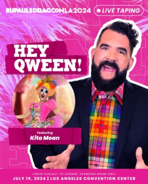 Jonny McGovern Instagram - It’s time to spill the TEA! ☕️ Hey Qween!, hosted by @jonnymcgovernisyourdaddy, will film SIX live tapings at #DragCon LA, starring @missenvyperu, @jimbothedragclown, @kitamean, @misslalari, @lalolitabanana, and @sheacoulee

All tapings will be open on a first-come, first-serve basis to all attendees of @rupaulsdragcon LA - the largest gathering of #DragRace queens in the WORLD! 🌴  Premiering exclusively on @wowpresentsplus later this year

🎟️ #DragCon LA tickets on sale at rupaulsdragcon.com 
🗓️ July 19 & 20 
📍 L.A. Convention Center