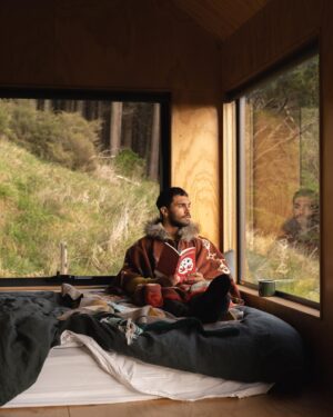 Jordi Webber Instagram - Escaped the noise for a couple of days.

After 2 months of backpacking, my soul needed stillness ⛰️

So I had a couple of nights in the hills at an @unyoked.co cabin in Raglan 🤙🏽

Birds singing all day 🦜, sweet view of the moana 🌊 and a beautiful space 🏠
Feelling very Zen 🧘🏽

Remember to listen your body, and if you’re a stranger to doing solo missions in the hills for a few days - give it a go, you might just fall in love with it 🌞🌿