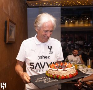 Jorge Jesus Instagram - The squad is celebrating the birthday of “Jesus” 💙
 
Happy birthday Mister 🎂 

#AlHilal