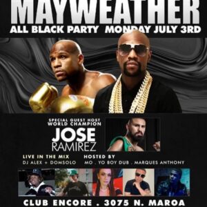 Jose Ramirez Instagram - Me and Floyd Mayweather will be in the building for the all black extravaganza July 3 shout out to @evancoleman41 @clubencorefresno  @Kocky’s
#TeamRamirez #559 X #TheMoneyTeam