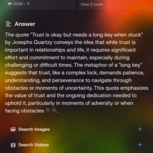 Josephs Quartzy Instagram - Meaning behind the quote, "Trust is Okay but Needs a Long Key when Stuck"