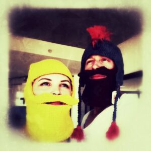 Josh Dallas Instagram - Get yourself somebody who can rock a knitted Viking mask. Happy VALENTINES Day Lovers!! ♥️♥️😍😍 #valentines #lovers #ginnifergoodwin