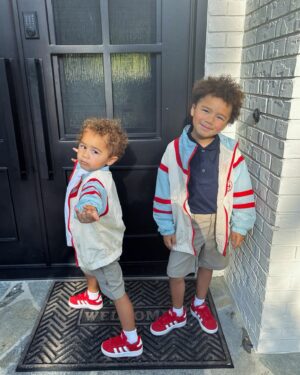 Jude Demorest Instagram - FIRST DAY OF SCHOOL. We have a kindergartener! Like… a real kid 😭 and a Pre-K baby boy! can you tell the extrovert and the introvert?? lollll my BABIES. I’m nottttt alright.

for the believers: i prayed the longest prayer of protection over them today and we made sure we put on that armor! please join me in praying for all our babies in this country, in this time. God cover them! assign angels to the doors of their classrooms. direct their teacher’s hearts and minds like you do water! nothing but blessings will prosper coming toward our children. in Jesus name! Amen. (touch and agree saints 😉) 

Love yall! and if you’re sending your babies off right now, i FEEL you!