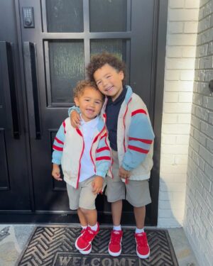 Jude Demorest Instagram - FIRST DAY OF SCHOOL. We have a kindergartener! Like… a real kid 😭 and a Pre-K baby boy! can you tell the extrovert and the introvert?? lollll my BABIES. I’m nottttt alright.

for the believers: i prayed the longest prayer of protection over them today and we made sure we put on that armor! please join me in praying for all our babies in this country, in this time. God cover them! assign angels to the doors of their classrooms. direct their teacher’s hearts and minds like you do water! nothing but blessings will prosper coming toward our children. in Jesus name! Amen. (touch and agree saints 😉) 

Love yall! and if you’re sending your babies off right now, i FEEL you!