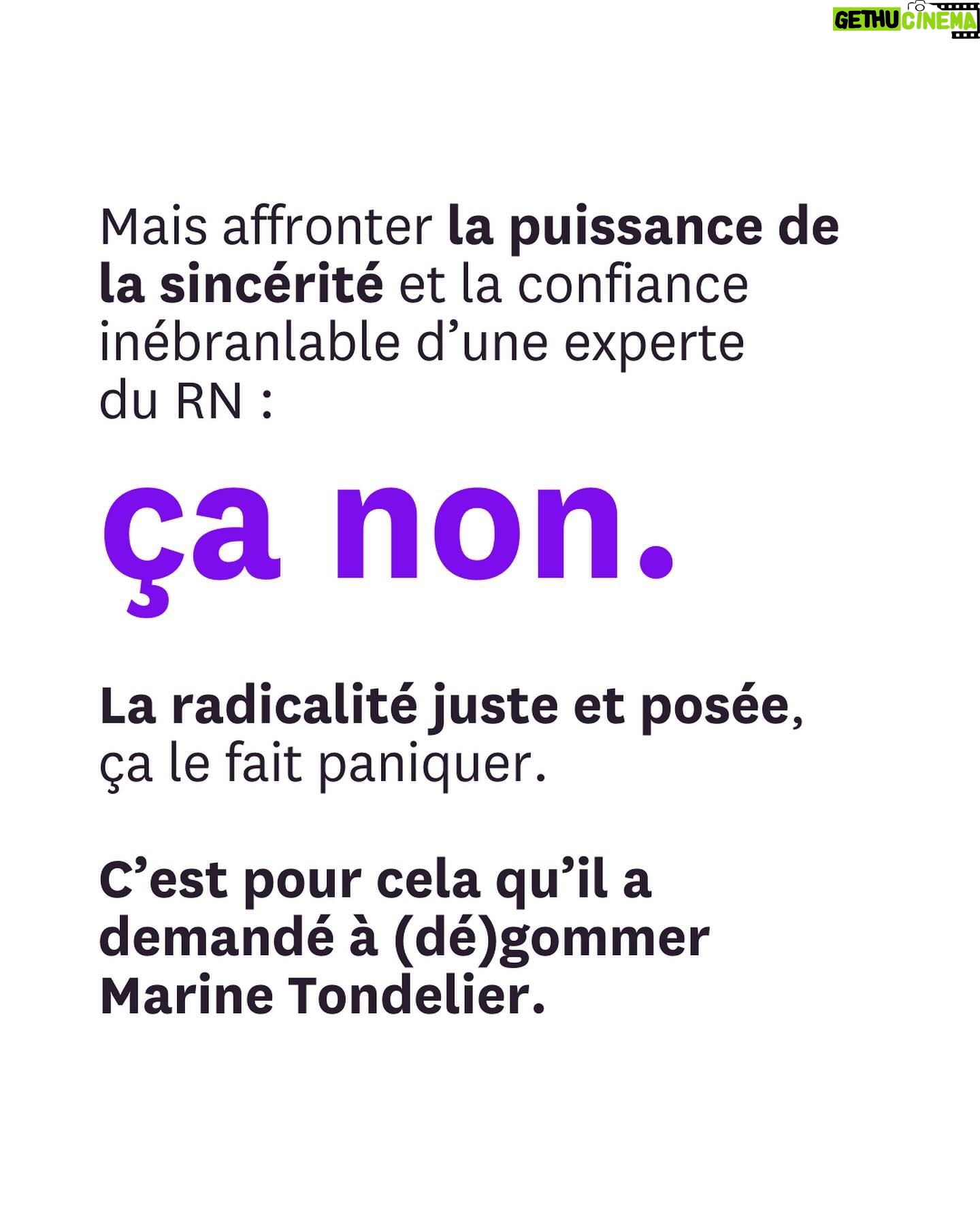 Juliette Binoche - 175.2K Likes - Mobilisation gĆ©nĆ©rale : Jordan Bardella tente dāĆ©vincer la cheffe des Ć©cologistes @marinetondelier du dĆ©bat qui doit lāopposer au Nouveau Front Populaire sur BFMTV.
Lisez ce post et interpellez massivement @bfmtv pour que nous ayons bien une femme compĆ©tente face Ć lāextrĆŖme droite dans ce dernier dĆ©bat avant le 2ĆØ tour des lĆ©gislatives.
Aujourdāhui, 230 femmes signent dans Liberation une tribune coordonnĆ©e par @anais_leleux et Fiona Texeire (Fiona_tex) pour que cesse lāinvisibilisation des femmes en politique (et ailleurs).
Nous avons besoin de votre aide pour que BFMTV respecte les conditions initiales du dƩbat.
Merci, Ć vos interpellations !