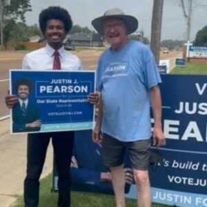 Justin J. Pearson Instagram - Our very own Unca Paul is one of our greatest supporters!! He helps with putting up our biggest signs, even the one you see behind us. Let’s show Unca Paul some love for all of his hard work in our Movement for Justice!