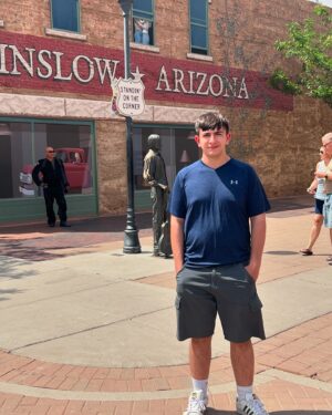 Justin Willits Instagram - Of course I had to take the boy to stand on the corner! Growing up, I wasn’t an Eagles fan, but I certainly knew the entire song. It’s weird the kids growing up now Don’t all know the same things as their parents the way we did. Too many TV shows and channels and streaming services and social media outlets….. the common cultures a little shattered !