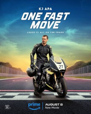K.J. Apa Instagram - Step into the fast lane. #OneFastMove starring KJ Apa is streaming on Prime Video August 8. #TriumphMotorcycles #Daytona765