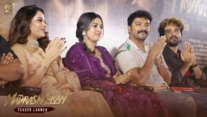 Kalaiyarasan Instagram - Madraskaaran’s teaser launch was a blast! 💥 Here’s the BTS from the Event.

Produced By- @srproductions_official @jagadish_jaga.b

A @samcsmusic Musical

@shanenigam786 @niharikakonidela
@the_name_is_vaalee @kalaiyarasananbu
@actor_karunas_ @aishwarya4547 @samcsmusic @vasanth_editor @prasanna.s.kumardop @saregamatamil @teamaimpro @decoffl

#MadraskaaranTeaser