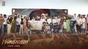 Kalaiyarasan Instagram - Madraskaaran’s teaser launch was a blast! 💥 Here’s the BTS from the Event.

Produced By- @srproductions_official @jagadish_jaga.b

A @samcsmusic Musical

@shanenigam786 @niharikakonidela
@the_name_is_vaalee @kalaiyarasananbu
@actor_karunas_ @aishwarya4547 @samcsmusic @vasanth_editor @prasanna.s.kumardop @saregamatamil @teamaimpro @decoffl

#MadraskaaranTeaser