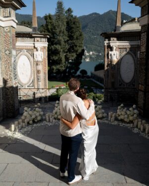 Kalani Hilliker Instagram - A lifetime of this. I couldn’t be lucky enough or more grateful to get to be your fiancé. I love you  forever Nathan🤍🦋

Planner: @audreywoodevents 
Photographer: @romanivanov_photo 
Flowers: @lakecomoflorist 
Ring: @brilliantearth