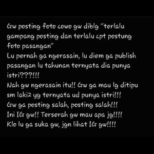 Kalina Ocktaranny Instagram - Gw diam.. Gw introspeksi diri!!
Apa harus gw kasih tau kalian???
Yg kalian tau gw selalu bahagia..
Sekali gw nangis diblg jual air mata!!
Lu semua manusia munafik!!!!
Lu semua blm tentu kuat pakai sepatu gw, walaupun cuma 1 jam!!!!

❤️K