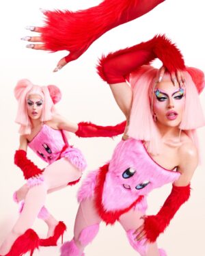 Kam Hugh Instagram - 🩷KIRBY SUCKER🩷
——
For years I have been willing to make a Kirby look!
Well I guess the final of @dragrace_france season 3 is the right place!
Who will win that crown tonight ?
——
my Team:
📸: @ranobrac
👗 @ladymissboo
💇🏼‍♀️ @christophe_mecca
💅 @chloedan520
Earring @jule_et_lily
——
#drag #dragrace #dragracefrance #makeup #kirby #japan
