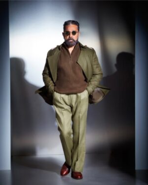Kamal Haasan Instagram - Khadi is not just a fabric , it’s a movement !

#nationalhandloomday 

@khhouseofkhaddar #loominaire 

Creative designer @amritha.ram 
 📸 @jay.janagan