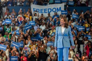 Kamala Harris Instagram - This election is a fight for our country, our future, and our most fundamental freedoms and rights. 

We believe in the promise of America—and we’re in this fight because we know what’s at stake.