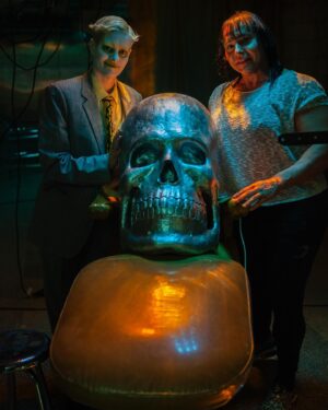 Karin Dreijer Instagram - We caught a big fish for the Shiver video! @schwarzenegger and T1000 ain’t got nothing on @ireneandersenifbbpro <3 thank you so much for playing The Nurse in the final chapter of Radical Romantics 🌹

#bodybuilding #ifbbpro #womenmuscle #fitness #muscleworship 

📸 @ninaanderssonvoigt