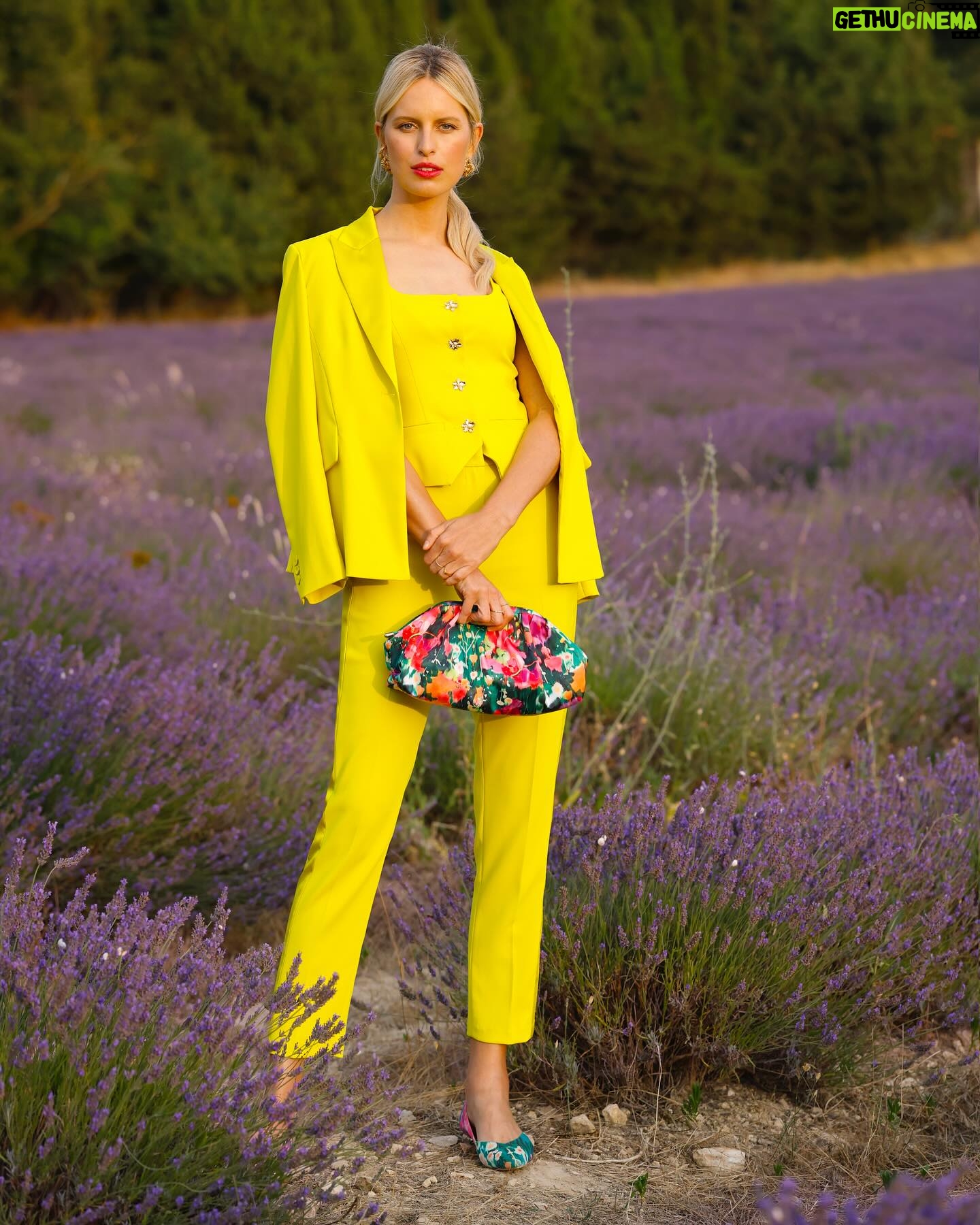 Karolína Kurková - 5.5K Likes - Spent the night in lavender fields in Provence! @marccain @loccitane #marccainglam
