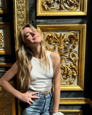 Katelyn Tarver Instagram - Struggling to know how to caption this. Do I go with short and sweet like “au revoir madame!” to highlight the cute French toddler moment? Do I focus on the Mona Lisa selfie featuring a stranger? Do I go sincere and share about how these few days in Paris truly felt life changing? Ugh can’t decide! Text me back.