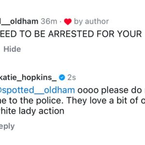 Katie Hopkins Instagram - Come on then you little twatspangles. Let’s be having you.