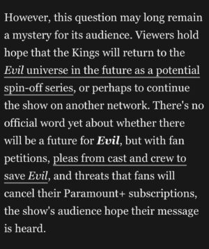 Katja Herbers Instagram - KINGS on our cancellation. Still holding out the tiniest bit of hope some other streamer might want to come to the rescue and make some moneys off us. Thanks for all the awesome fan edits and your enthusiasm, Evil Fans. We’re still in that top 10! Thanks for watching & recommending and loving it like you do 🥰😈 if some other streamer picks us up it is because of you all finding our show, putting it high up in those charts and rooting for us 😘 
PS. Should this really be our end-end, we promise you’ll like our finale. It’s just that everyone involved in making this show is hoping and feels inspired to make more
