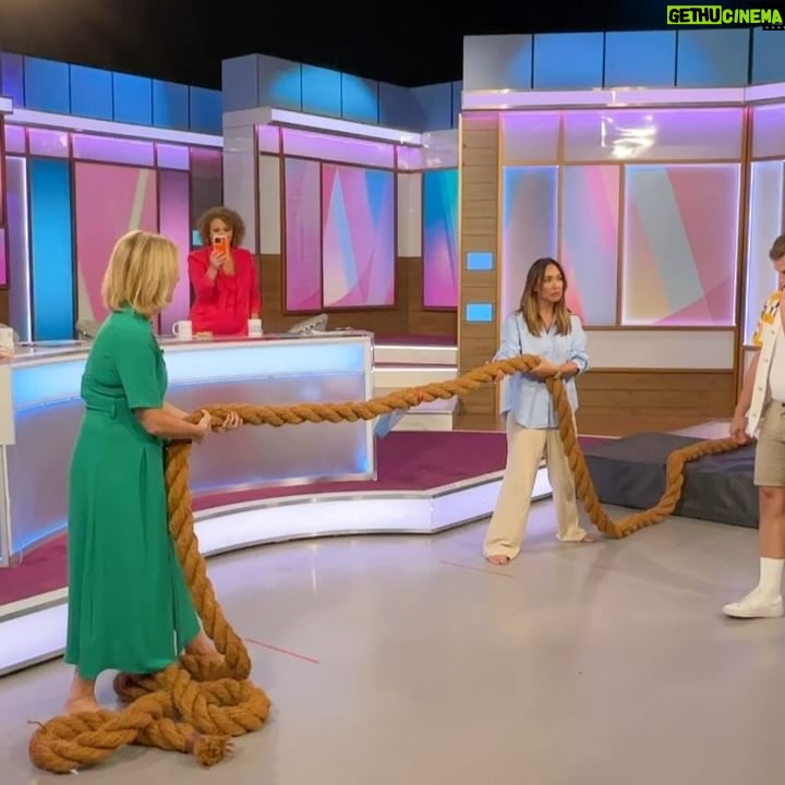 Kaye Adams - 2.1K Likes - Two teams, one winner! The Loose Women went head to head in a game of tug of war on Thursday with team Myleene and Nadia coming out on top 💪🏆👏
(Swipe to the end to see Kaye and Myleene’s rematch)
#loosewomen