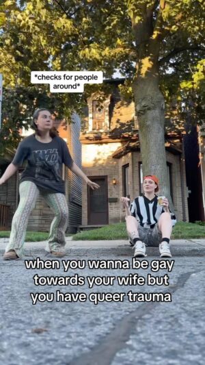 Keara Graves Instagram - it’s the ✨queer experience✨😭 

while you’re celebrating pride month, also remember the very real things that queer people still have to go through and try to be aware, sensitive, and not perpetuate harmful stereotypes or triggers ❤️

#wlw #wlwcouple #queercouple #pride #pridemonth #lgbt #lgbtq #couple
