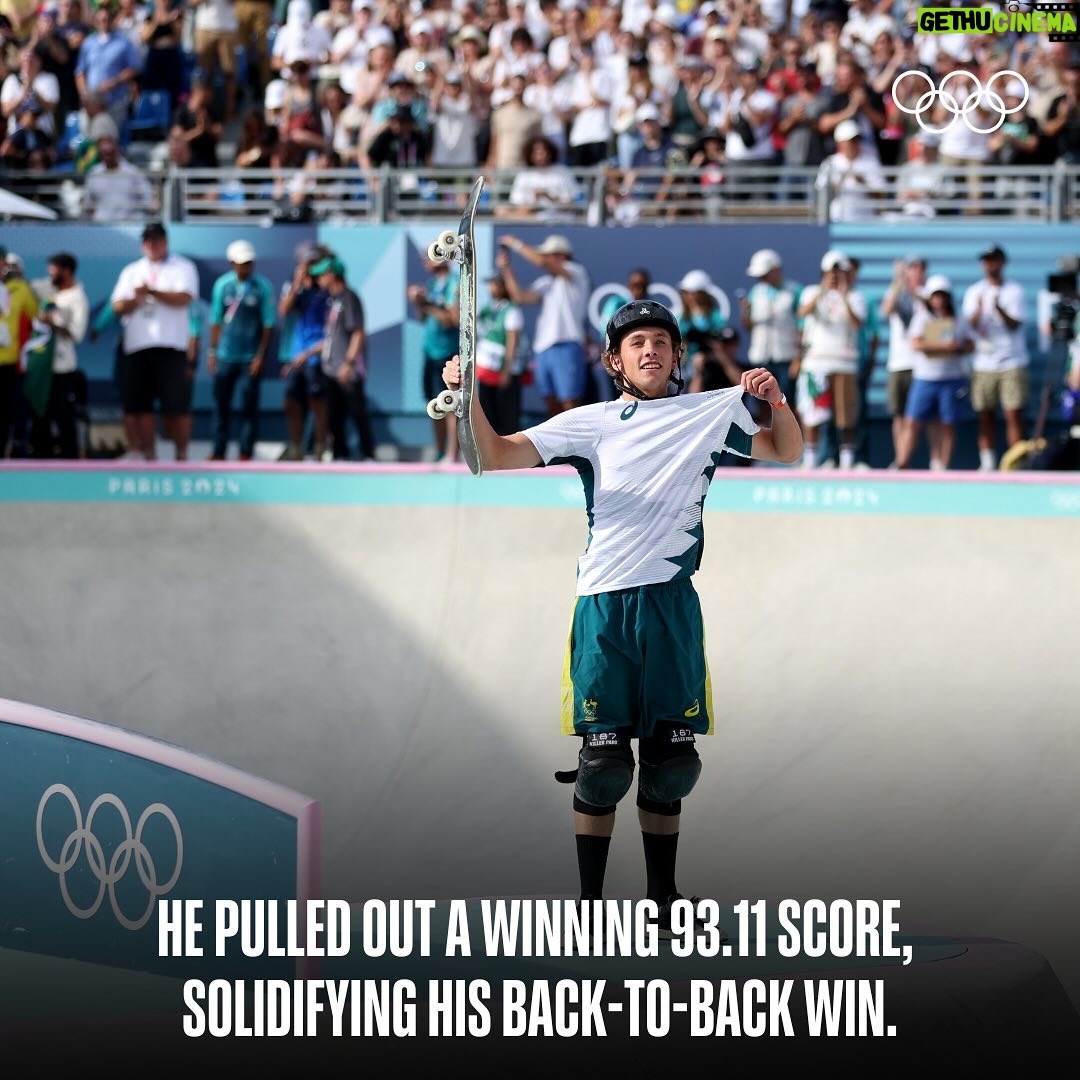 Keegan Palmer - 141.6K Likes - It’s a back-to-back win for Australia’s Keegan Palmer! 🥇 🔁
The defending champ’s win means a clean sweep for Australia in the skateboarding park finals at #Paris2024 🇦🇺
#Olympics