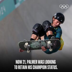 Keegan Palmer Instagram - It’s a back-to-back win for Australia’s Keegan Palmer! 🥇 🔁 

The defending champ’s win means a clean sweep for Australia in the skateboarding park finals at #Paris2024 🇦🇺 

#Olympics