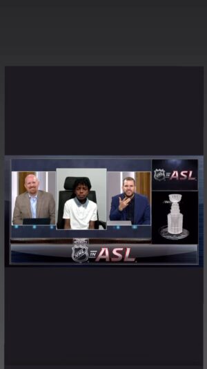 Keivonn Woodard Instagram - I had so much fun interview by P-X-P for my favorite sport… HOCKEY! Thank you for providing accessibility with ASL. We also talked about my favorite player, #8 Alexander Ovechkin, and my experience at the AHIHA Camp in Chicago. 🏒 #NHLinASL