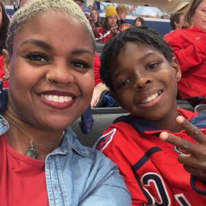 Keivonn Woodard Instagram - Jumbotron Rooting for DC Capitals! We had a blast. 4-2 W. 🤩 #gocaps #win #8