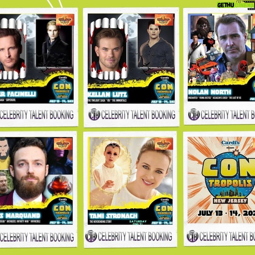 Kellan Lutz - 852 Likes - Peter Facinelli, Kellan Lutz, Nolan North, Ross Marquand and Tami Stronach will be at CONtropolis NJ this weekend!! We can’t wait to see everyone!
*Tami is Saturday Only
@peterfacinelli @kellanlutz @reallynolannorth @rossmarquand @tamistronach_ @contropolis_nj
#twd #marvel #twilight #uncharted #prettylittleliars