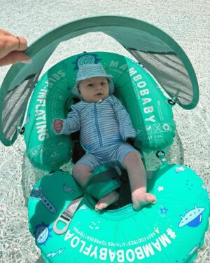Kendall Rae-Knight Instagram - Cooper’s first pool day! 💦👶🏼🐳🫶🏼🩵 Sometimes I have to pinch myself that this is my life with my perfect boys, I’m so lucky!