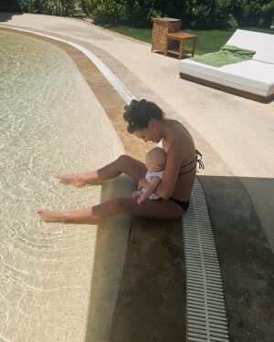 Kendall Rae-Knight Instagram - Mum life is sitting in the shade all holiday with your baby and coming home paler than when you arrived…but I wouldn’t have had it any other way, these are the best memories I’ll treasure forever!🩵