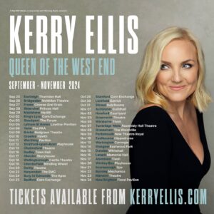 Kerry Ellis Instagram - The Queen of the West End @kerryellis79 is coming to a town near you this autumn. A wonderful one-off opportunity to catch Kerry sing her favourite songs, as well as hear stories from her career. To mark this fantastic tour, she’s released her exclusive memoirs too. Order now #linkinbio @westway.music @leodistalent #kerryellis #westend #musicaltheatre #broadway #theatrestar #tourpromo #tourpr #publishing #publisher