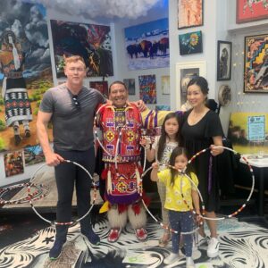 Kevin Durand Instagram - Took a road trip with my gals and ended up having an incredible experience visiting the @nativeartmarket in Scottsdale, Arizona. All of the proceeds from the art that they sell goes directly into the artists bank accounts. Every inch of this store is decorated by the beautiful art from local artists. We were honored to also watch the great @sinquahproductions perform as well. Thank you for welcoming us with your beautiful open hearts🙏 If your in Scottsdale, you absolutely have to drop in and do some shopping. Meegwetch👊🙏