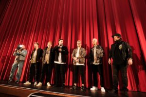 Kevin Ratajczak Instagram - I‘m still so high from all the emotions we received last night!❤️🙏🏻 Thank you all so much for coming out and sharing that absolute once in a life time experience with us. The premiere of our little concert movie „TEKKNO - Live in Europe“ in the mighty @lichtburgessen was a total success and we couldn’t be happier right now!😍 Go watch it if you have the chance, available in over 120 cinemas across germany! Check the last slide for an impression of how this experience could be🔥🤯
#electriccallboy #tekkno #tekknoliveineurope #movie #ecgoescinema #lichtburgessen #moviepremiere