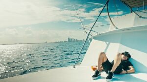 Kevin Rudolf Instagram - Sometimes you have to #loseyourself to find yourself. And I had the pleasure of casting off to sea with Captain Jack of @newmoonsportfishing and the inimitable @kevinrudolf . Kevin gifted us with acoustic renditions of #imadeit and #letitrock all while the sun was shining and my camera was rolling. The music just hit different on Jacks boat than in the studio. It was a very special day and we’re excited to share some key moments with you very soon. #KevinRudolf #RockGuitarist #AcousticSessions #MiamiMusicScene #BoatJam #MusicOnWater #LiveMusicMiami #GuitarOnTheGo #MiamiVibes #BoatConcert #RockingTheBoat #MusicalEscape #SunsetJamming #MiamiMusicians #GuitaristLife #MusicianOnBoard #BoatLife #JammingInMiami #LiveMusicExperience #AcousticVibes
#newmoonsportfishing