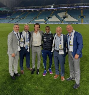 Kevin Zegers Instagram - Trip of a lifetime. 
Thank you @schwartzbergandrew for being the greatest friend and host. I’m a @leedsunited fan for life, now. @leedsunited