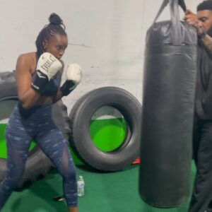 KiKi Layne Instagram - Starting to train for The Old Guard 2 with @dmefitness. 

We shot the first film in 2019, so jumping back in after all that these last couple years have been feels different and I am definitely rusty. But I’m excited about playing Nile again and looking forward to the journey ahead. They have definitely upped the action and physicality for the second film so I have to get my shit together for real, FOR REAL lol 🥊🥊💪🏾

#TheOldGuard #Boxing #Training #DMEfitness
