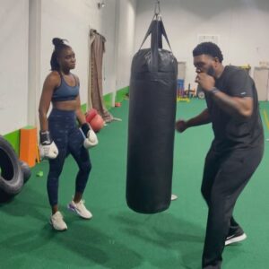 KiKi Layne Instagram - Starting to train for The Old Guard 2 with @dmefitness. 

We shot the first film in 2019, so jumping back in after all that these last couple years have been feels different and I am definitely rusty. But I’m excited about playing Nile again and looking forward to the journey ahead. They have definitely upped the action and physicality for the second film so I have to get my shit together for real, FOR REAL lol 🥊🥊💪🏾

#TheOldGuard #Boxing #Training #DMEfitness