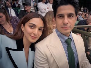 Kiara Advani Instagram - I have to to be honest I was recently introduced to tennis by my husband and this has been the best experience ever! @wimbledon live, centre court , strawberries and cream and a fabulous game - doesn’t get better! 🎾🍓🤵🏻‍♀️👨‍💼💯✔️