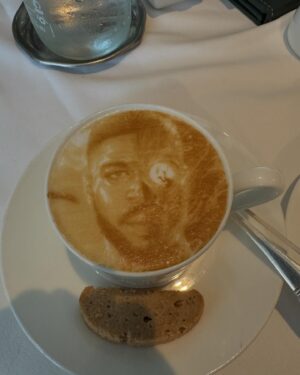 Kid Cudi Instagram - Oh just chillin and got this MOTM3 cappuccino cuz the waiter was a fan 🥺