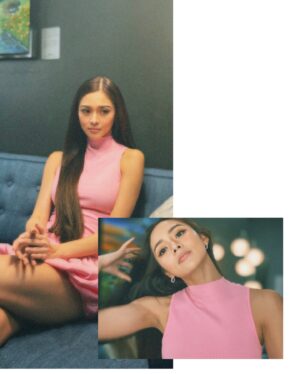 Kim Chiu Instagram - Flamingo in a pink glow, blushing in my tiny pink dress!🦩😜🪽🎀💕🫧🌷🩷🍧🌸😘

#ootdksyc #Chiurista