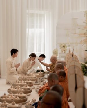 Kimberly Ann Voltemas Instagram - Last year on this day we celebrated our new home and had our Thai Lana engagement ceremony here, Words cannot describe how happy and grateful I am everyday to be your wife and to live the life we always dreamt of together..น้องฮักปี้ขนาดเน่อเจ้า🤍🏡 26.08.2024 @mark_prin  ปล Singleแรกที่ออกเป็นเพลงเหนือนะรู้ยัง?