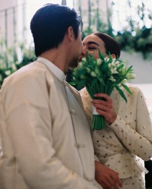 Kimberly Ann Voltemas Instagram - Last year on this day we celebrated our new home and had our Thai Lana engagement ceremony here, Words cannot describe how happy and grateful I am everyday to be your wife and to live the life we always dreamt of together..น้องฮักปี้ขนาดเน่อเจ้า🤍🏡 26.08.2024 @mark_prin  ปล Singleแรกที่ออกเป็นเพลงเหนือนะรู้ยัง?