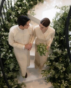 Kimberly Ann Voltemas Instagram - Last year on this day we celebrated our new home and had our Thai Lana engagement ceremony here, Words cannot describe how happy and grateful I am everyday to be your wife and to live the life we always dreamt of together..น้องฮักปี้ขนาดเน่อเจ้า🤍🏡 26.08.2024 @mark_prin  ปล Singleแรกที่ออกเป็นเพลงเหนือนะรู้ยัง?