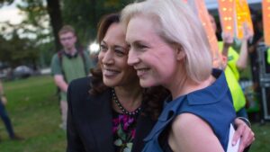 Kirsten Gillibrand Instagram - My friend @kamalaharris is a champion for freedom and a proven leader who is ready to defeat Donald Trump and defend our democracy.

I’m proud to endorse her — and I’m eager to join her in this fight.

Donate to her campaign now at the link in my bio.