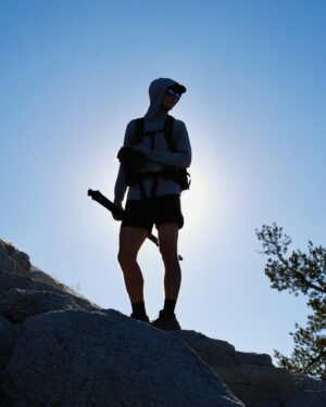 Kraig Adams Instagram - Hiking up the cables to Half Dome in Yosemite this summer with @henrygolding featuring insane heatwave temperatures. Decided to backpack overnight at Little Yosemite camp and do a sunset summit to lose the crowds and sun. So cool getting to hang and share this once-in-a-lifetime hike. Full YouTube video coming soon.