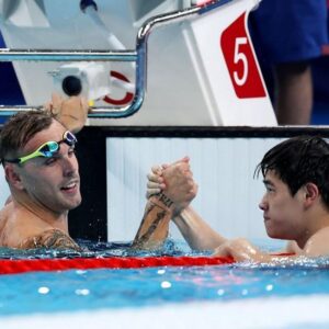 Kyle Chalmers Instagram - Extremely hard for me to put into words. But I’ll try my very best. 
I am so proud to stand on the Olympic podium in the men’s 100 metre freestyle for the 3rd consecutive time. I did everything I possibly could to succeed, I truly believe I left no stoned unturned in my pursuit of Olympic glory here in Paris. Silver is my glory this time, I swam my best possible race and gave every bit of energy I had in my tank. So to stand on the podium and be crowned the 2nd fastest 100 freestyler in the world is very special. 
Thank you all who have stuck by my side through this journey… as you know it’s been a rollercoaster, but a journey I wouldn’t have any other way. 
I promise I will get back to all the messages ASAP, but I want to ensure I take my time with them and write heartfelt replies back. Because you do all truly mean the world to me. 

With Love,
Kyle